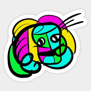 Abstract graffiti character Sticker